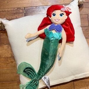 Disney Store Princess Ariel Little Mermaid Soft Plush Doll 21" Gift Stocking